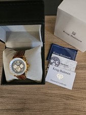 Orologio Krug Baumer Cronografo Quarzo Pilot Aviatore 41mm 