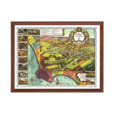 Vecchia mappa di Los Angeles