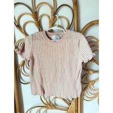 Maglia cropped rosa manica