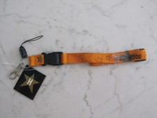 Portachiavi porta chiave cellulare laccio badge moschettone HOLLYWOOD arancione