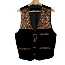 Gilet vintage pelle nera - vintage,