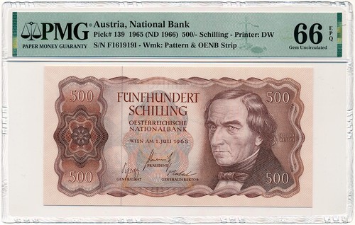 Austria 500 scellini - 500, 1965
