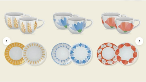 Set piattini 6 - e,