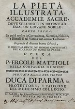 1694 La Pieta Illustrata Parte Prima ONLY Ercole Antonio Mattioli First Edition