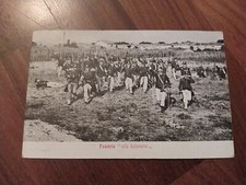 FANTERIA ALLA BAIONETTA 1914 ANTICA CARTOLINA MILITARE VIAG.