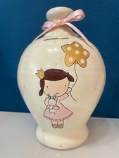 salvadanaio in terra cotta dipinto a mano