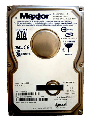 Hard disk interno 250 gb - disk,