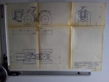 TRATTORE AGRICOLO GOLDONI GM4S DISEGNO 1963 SCALA 1:10 60x43 MOTORE LOMBARDINI 