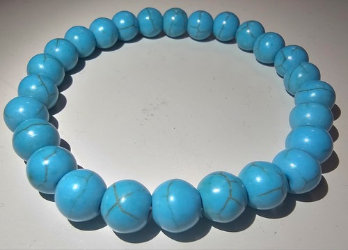 Bracciale turchese perle 6mm - bracciale,
