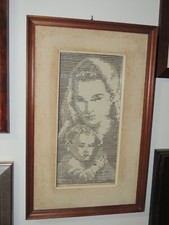 VECCHIO  DISEGNO REALIZZATO CON LETTERE STAMPATE SU TELA