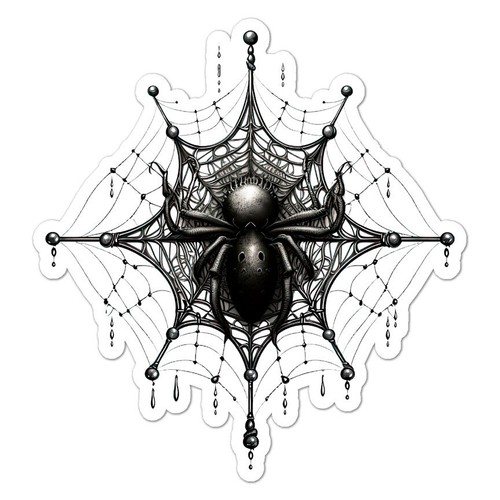 Scary spider web adesivo - spider,