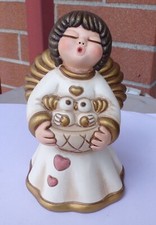 Statua THUN ANGELO DELLA FAMIGLIA con Nido e Uccelli - 12 cm Uccellini