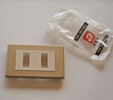 Ave placca placchetta 2 moduli posti fori serie Grattacielo Sicur Casa P432