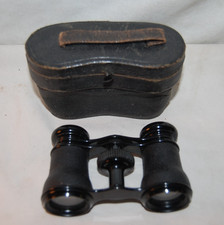 Antico binocolo occhiali Colmont FABT Paris Opera con custodia in pelle