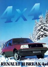 Catalogue brochure Renault 18 Break 4X4 1983 Suisse en français