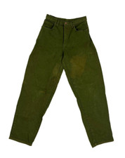 Jeans vintage anni 90 colori incrociati hip hop larghi denim verde oliva 30X33