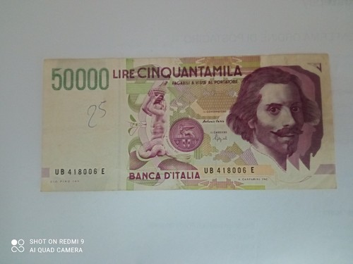 Monete banconote lire 50000 - e,