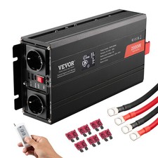 VEVOR 2000W Inverter a onda sinusoidale pura DC 12V a AC 230V Telecomando LCD