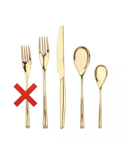 Sambonet art gold set - da, 4