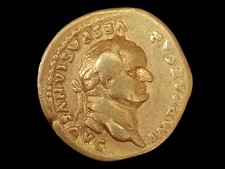 Monnaie Romaine Aureus Vespasien R2