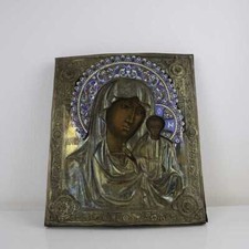 Icona in legno e argento