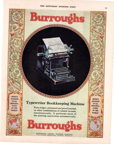 Macchina scrivere burroughs - macchina,