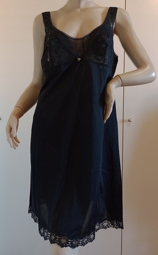 Vintage sottoveste nylon nero - sottoveste,