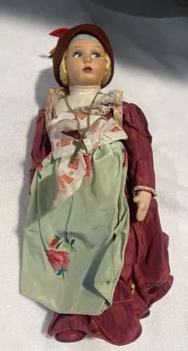 Bambola stoffa lenci lady - stoffa,