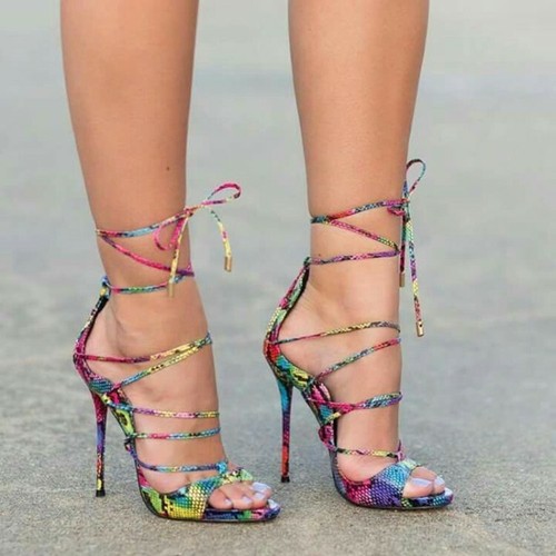 Sandali donna moda multicolore