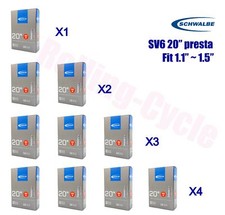 1pack - 4pack Schwalbe SV6 Presta FV 40mm 20x1.1~1.5 406 Tubi Dahon Bici BMX