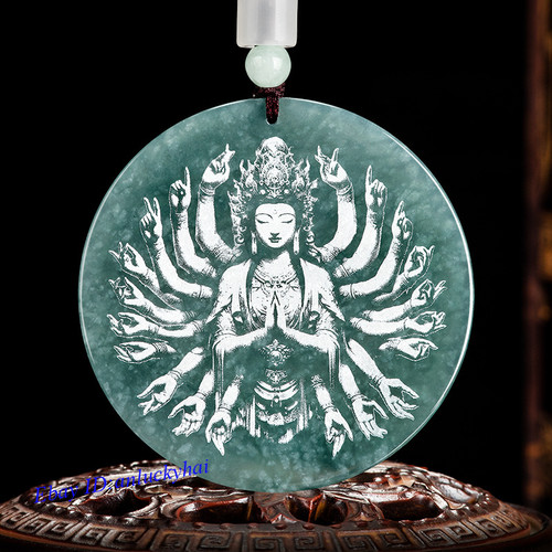 Ciondolo guanyin intagliato - ciondolo,