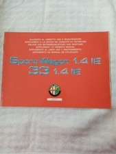 Allegato al libretto uso e manutenzione Sport Wagon 1.4 IE-33 1.4 IE