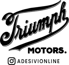 Adesivo Pretagliato  Scritta Logo 𝓣𝓻𝓲𝓾𝓶𝓹𝓱 MOTORS. 🏍️