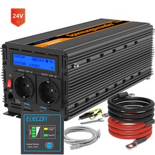 EDECOA Inverter 3000W 6000W Convertitore 24V 220V Onda Modificata USB LCD Camion