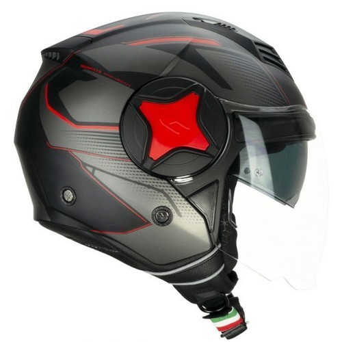 Casco moto jet - doppia, visiera