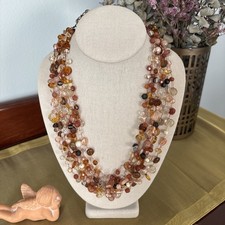 Collana L'idea de Airoldi Made In Italy Vintage 25" Molti Cristalli e Perline.