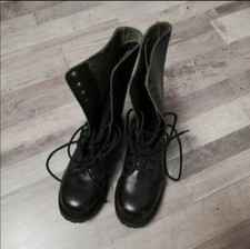 Stivali pelle neri con punta in ferro Silga 37