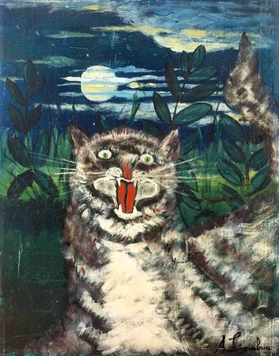 Antonio ligabue gatto con - ligabue, :