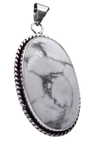 Ciondolo howlite pietra - ciondolo,