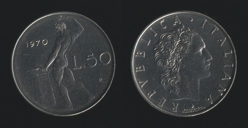 Lire 1970 vulcano italia - vulcano,