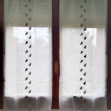 Coppia tendine a vetro bianche