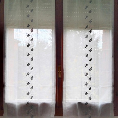 Coppia tendine vetro bianche - tendine, a