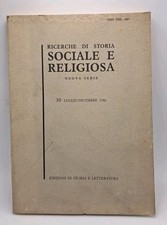 Ricerche di storia sociale e religiosa 1986 n. 30 - Storia e letteratura