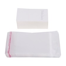 Gioielli 100 x Schede Espositore Orecchini Lisci Bianchi e Sacchetti Autoadesivi E4F95603