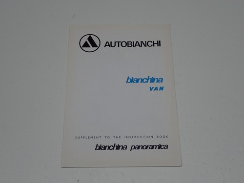 Autobianchi bianchina van - autobianchi,