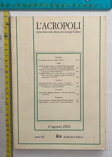 Giuseppe galasso acropoli - giuseppe, l'acropoli
