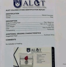 Rubino Naturale Certificato E