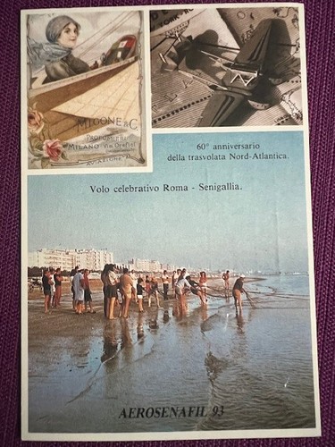 Cartolina 1993 volo - cartolina,