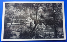 CARTOLINA D'EPOCA VIAGGIATA GENOVA PEGLI PARCO VILLA DORIA IL LAGHETTO 1934 (?)