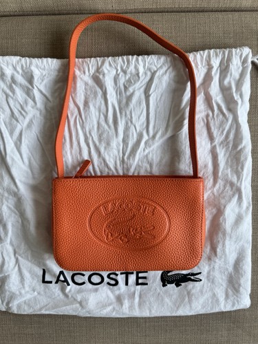 Borsa tracolla lacoste croco - lacoste,